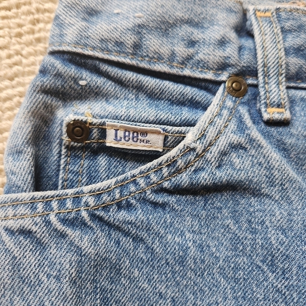 Vintage 90's Lee High Rise Jeans - 100% Cotton - Size 12 Petite - Picture 3 of 9